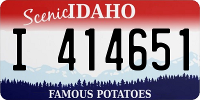 ID license plate I414651