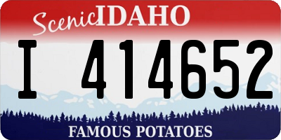 ID license plate I414652