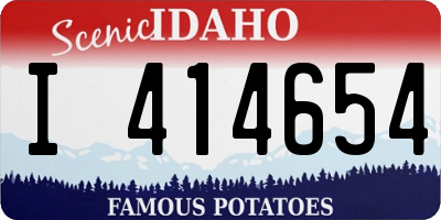 ID license plate I414654