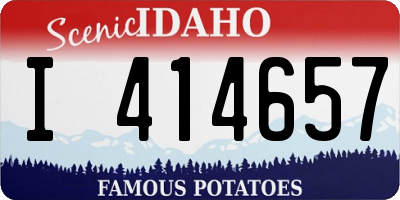 ID license plate I414657