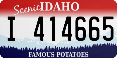 ID license plate I414665