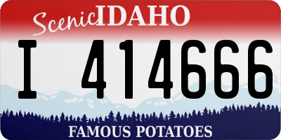 ID license plate I414666