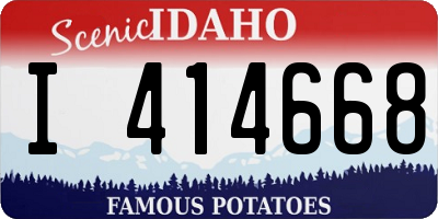 ID license plate I414668