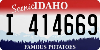ID license plate I414669
