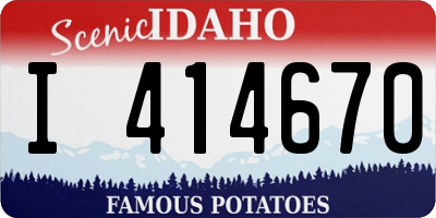 ID license plate I414670