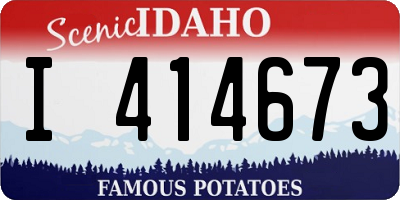 ID license plate I414673