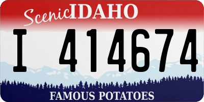 ID license plate I414674