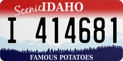 ID license plate I414681