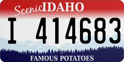 ID license plate I414683