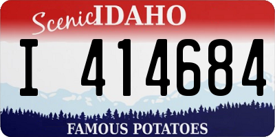 ID license plate I414684
