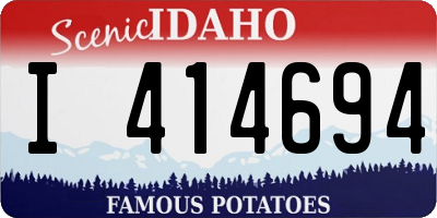 ID license plate I414694