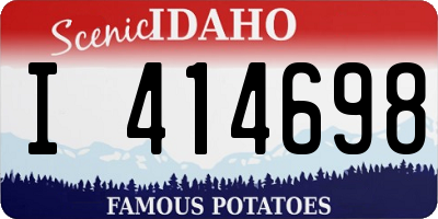 ID license plate I414698
