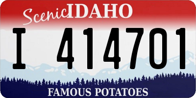ID license plate I414701