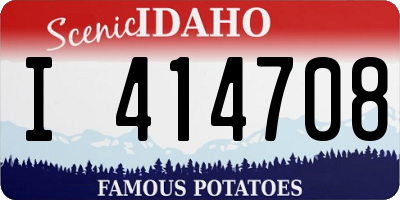 ID license plate I414708