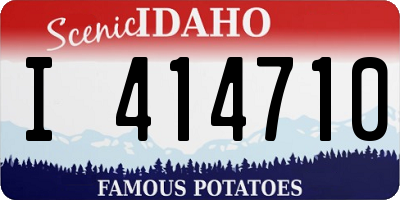 ID license plate I414710