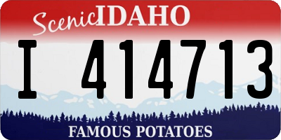 ID license plate I414713