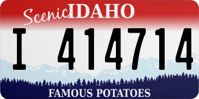 ID license plate I414714