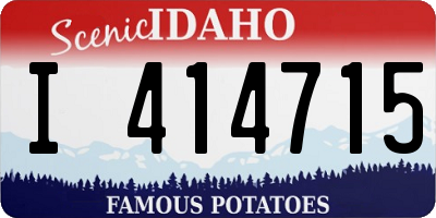 ID license plate I414715