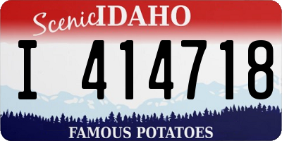 ID license plate I414718