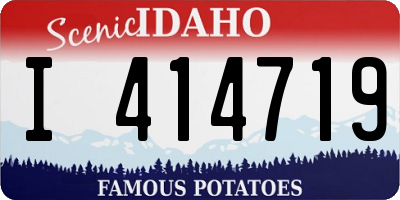 ID license plate I414719