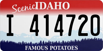 ID license plate I414720