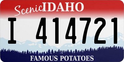 ID license plate I414721