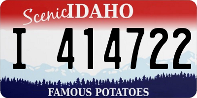ID license plate I414722