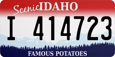ID license plate I414723