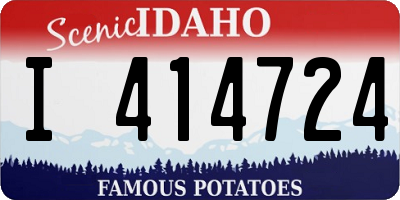 ID license plate I414724