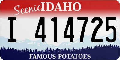 ID license plate I414725