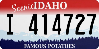 ID license plate I414727