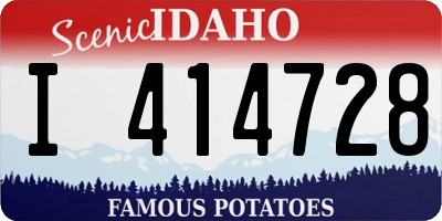 ID license plate I414728