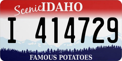 ID license plate I414729