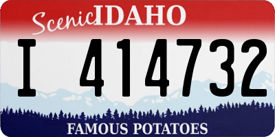 ID license plate I414732