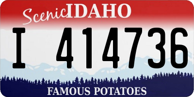 ID license plate I414736