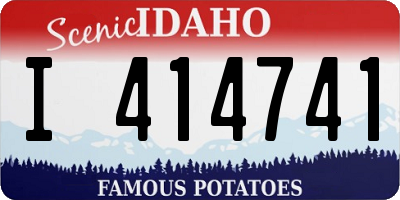ID license plate I414741