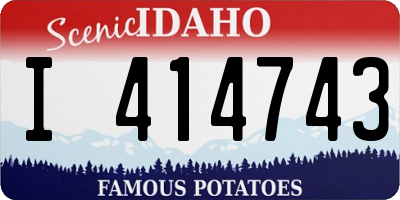 ID license plate I414743