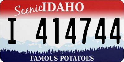 ID license plate I414744