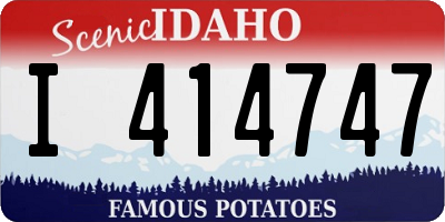 ID license plate I414747