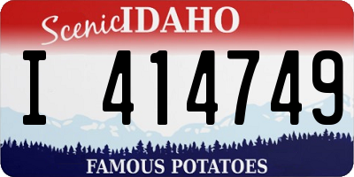 ID license plate I414749