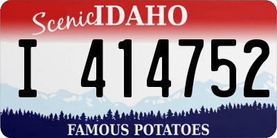 ID license plate I414752