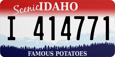ID license plate I414771