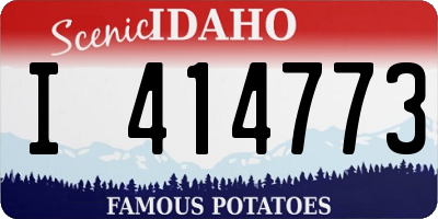 ID license plate I414773