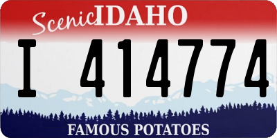 ID license plate I414774