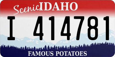 ID license plate I414781