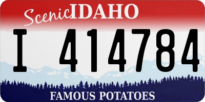 ID license plate I414784