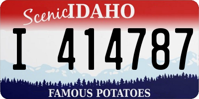 ID license plate I414787