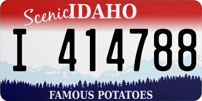 ID license plate I414788