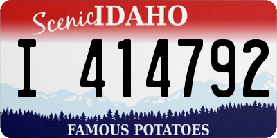 ID license plate I414792