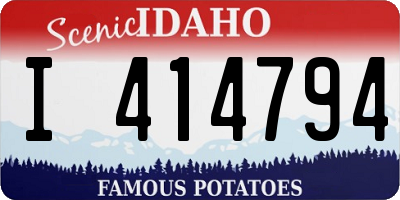 ID license plate I414794